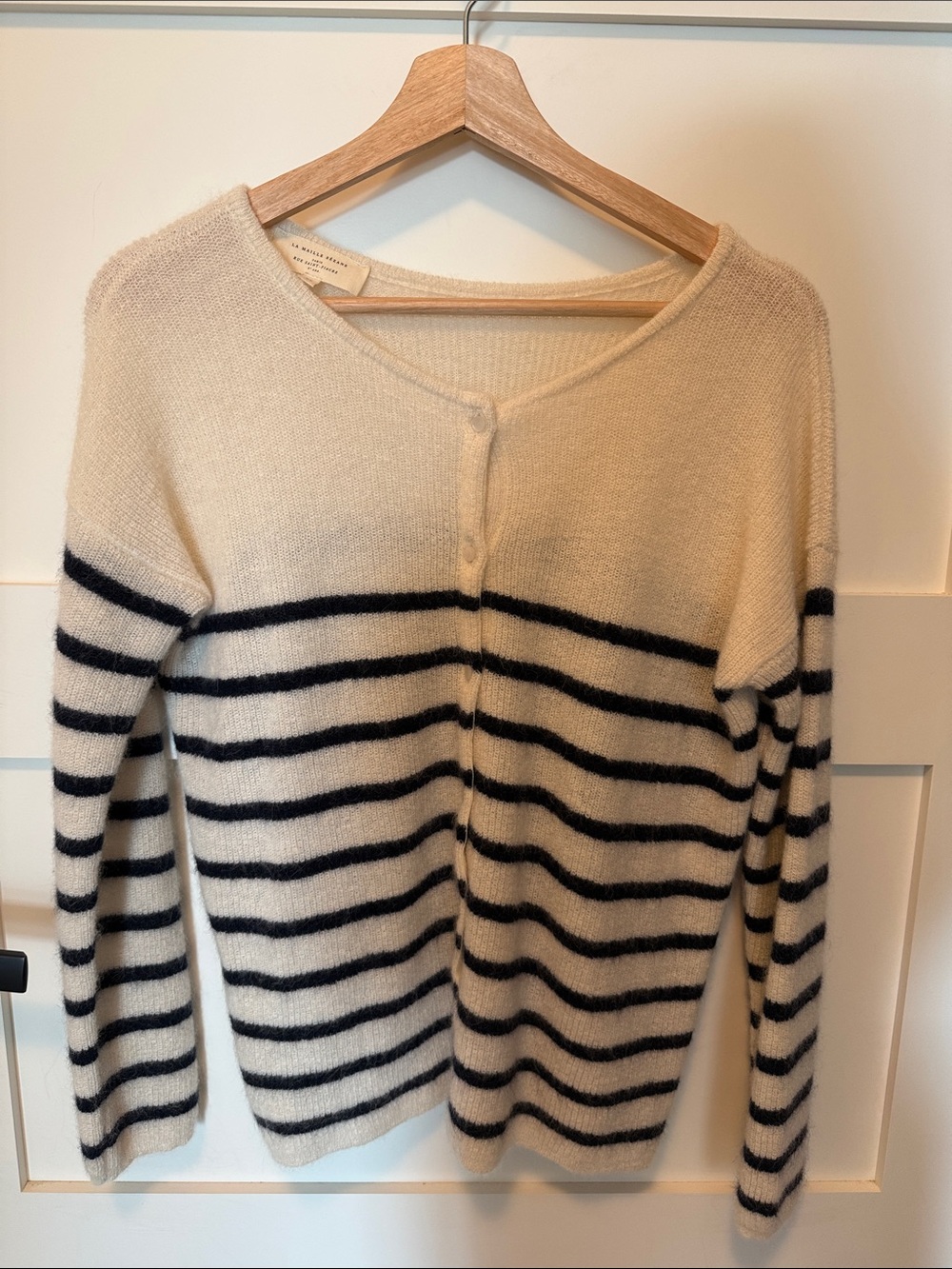 Sézane Gaspard Cardigan - stripe ecru